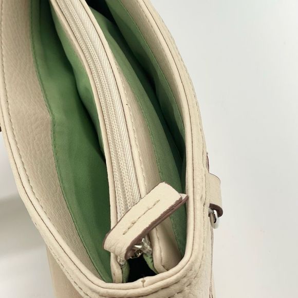 Vintage Y2K Small Neutral Leather Shoulder Purse - Picture 9 of 11